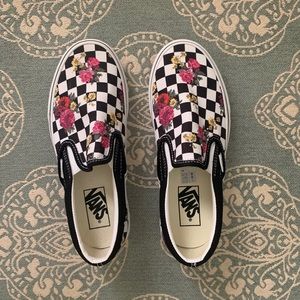 Vans slip on with floral decal